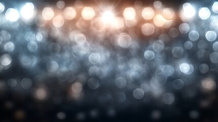 Wall Mural - sparkling stage lights, concert background, blurry bokeh