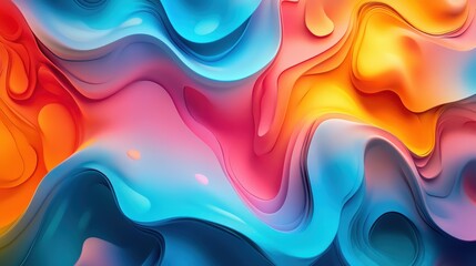 Poster - a colorful abstract background with a wavy design