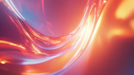 Wall Mural - Abstract Vibrant Fluid Design, Dynamic Gradient Art