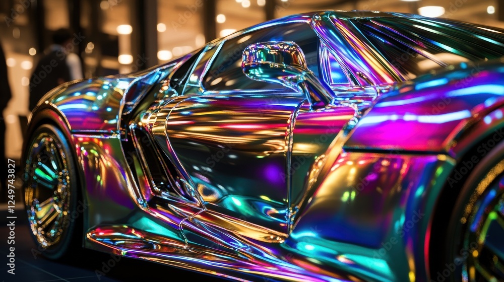 Vehicle that can change its color on the fly using holographic ...