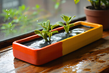 Wall Mural -  handmade plant drip tray