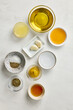 © Mara Zemgaliete - various salad dressing ingredients