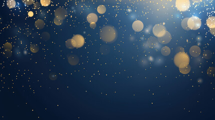 Wall Mural - dark blue and gold christmas background