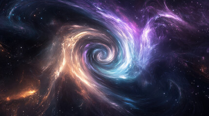 Wall Mural - A mesmerizing warp-speed gateway, luminous streaks of cyan, violet