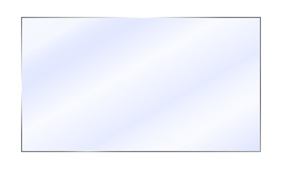 Wall Mural - clear, shiny acrylic sheet. transparent plastic panel. realistic glare and reflection on a see-throu