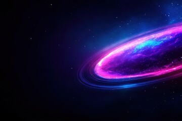 Wall Mural - Cosmic Ring Nebula, Glowing Energy, Space Background, Digital Art