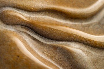 Wall Mural - abstract brown texture with wavy lines and smooth surface.