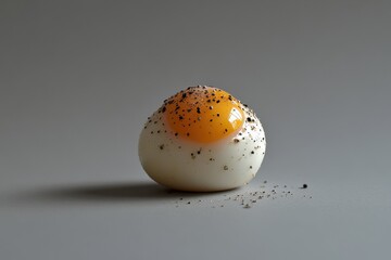 Canvas Print - Perfectly cooked egg topped with freshly ground black pepper