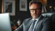 © GenerativeAIpicture - Professional Chief Executive Officer in Modern Office Setting