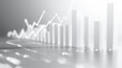 © bephoto - 白とグレーで構成されたミニマルなデータグラフ