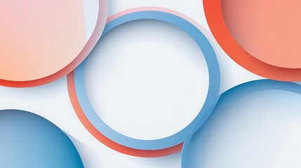 Wall Mural - Abstract pastel circles background