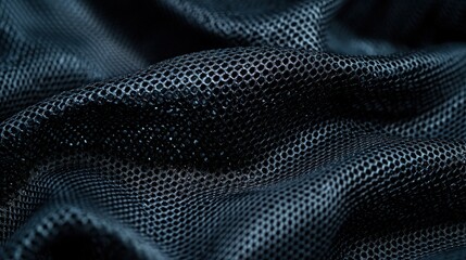 Dark breathable mesh fabric texture background