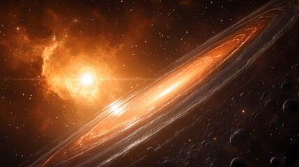 exploration of cosmic nebulae outer space astronomy image interstellar environment wide-angle view c
