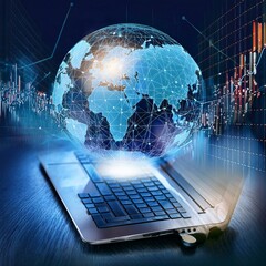 Internet technology, globalized business, finance, banking, and computer-based investing