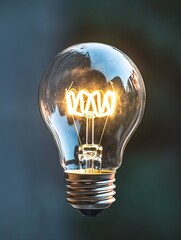Aufkleber - Creative Illumination of a Vintage Light Bulb with Bright Filament Design : Generative AI