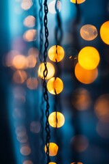 Poster - Warm Bokeh Lights Creating A Magical and Dreamy Atmosphere Background : Generative AI
