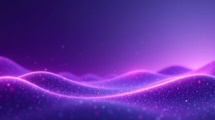 Wall Mural - Abstract Purple Glittering Particle Wave Background, Ideal for Modern Designs and Presentations