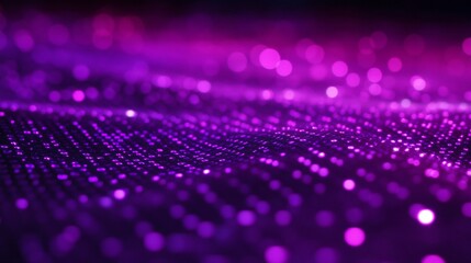 Wall Mural - abstract purple and pink glowing particle wave background.
