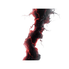 Wall Mural - Abstract Red and Black Energy Surge, Electric Plasma, Lightning Bolt Background