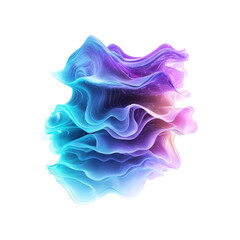 Wall Mural - Abstract Neon Wave Formation Vibrant Purple, Blue, and Pink Swirls