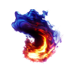Wall Mural - Abstract Fire and Ice Swirl A Dynamic Blend of Opposing Elements