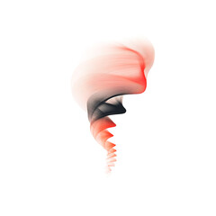 Wall Mural - Abstract Swirling Red and Black Form - Dynamic Energy Design