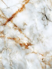 Poster - Elegant White Marble Background with Veins of Brown for Interior and Design Inspirations : Generative AI