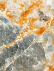 Poster - Stunning macro shot of natural stone texture showcasing vibrant orange and gray patterns : Generative AI