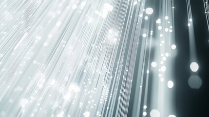 Wall Mural - abstract background with glowing lines and particles, digital art.