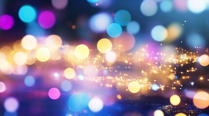 Fototapete - Abstract Colorful Bokeh Background with Bright Light Spots and Soft Focus : Generative AI