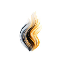 Wall Mural - Abstract Gold and Silver Flame Design Element