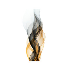 Wall Mural - Abstract Swirling Smoke Design in Gold, Black, and White