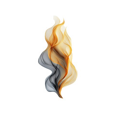 Wall Mural - Abstract Gold and Gray Smoke Wave, Digital Art