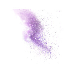 Wall Mural - Abstract Purple Powder Explosion on on white background