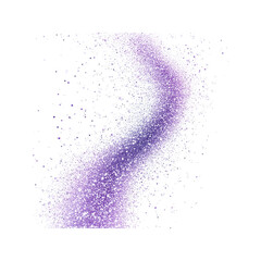 Abstract Purple and White Particle Swirl on on white background