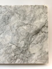 Aufkleber - Close Up of Unique Patterned Marble Stone with Gray Veins and Texture : Generative AI
