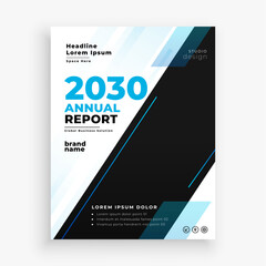 Wall Mural - printable yearly report modern layout for a4 page