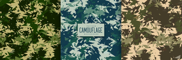 Wall Mural - set of abstract military camo pattern design background