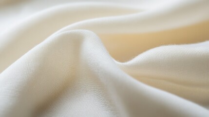Leinwandbilder - Elegant folds of cream-colored fabric in a soft and smooth texture, perfect for backdrop : Generative AI
