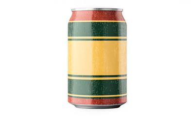 Vintage Canned Soda with Distressed Label Featuring Bold Colors and Classic Design