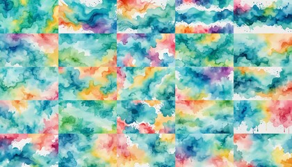 Wall Mural - 25 in 1, bundle – Pastel Watercolor Texture Overlays, Just Crop Your Shot and Use