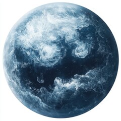 Wall Mural - A celestial body, predominantly blue and white, swirls of clouds and cosmic dust.
