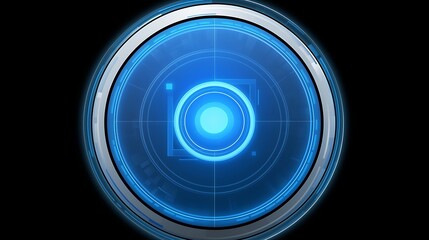 Futuristic tech circle interface