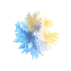 Wall Mural - Abstract Blue and Yellow Explosion of Color and Light