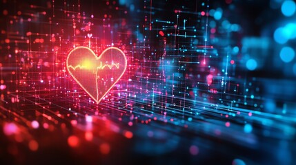 Fototapete - Health data security concept