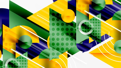 Leinwandbilder - Sleek abstract background - layered triangles with vibrant gradient tones. Semi-transparent shapes add depth and contemporary aesthetic