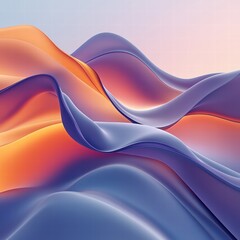 Wall Mural - tags: gradient, waves, smooth, modern, sleek, abstract --v 6.1 job id: 8e2020af-dab1-419f-9cc2-48f8f