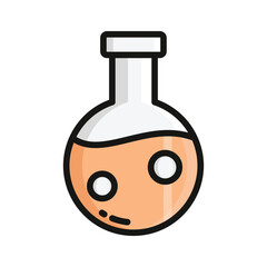 Canvas Print - Icon of a chemical flask symbolizing medical research and testing