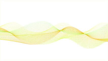 Wall Mural - blue and yellow line wave effect abstract background line. futuristic technology concept. suit for b