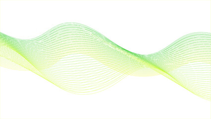 Wall Mural - colored waves design element. curved lines isolated on white background.